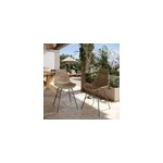 Lot de 2 chaises de jardin en r�sine tress�e marron - tiptur