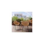 Lot de 2 chaises en rsine tresse naturelle - carmela