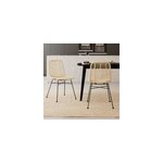 Lot de 2 chaises en rotin naturel et pieds en m�tal noir - tamara