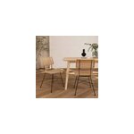 Lot de 2 chaises en rotin et pieds en m�tal noir - borga