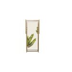 Lot de 2 chiliennes de jardin en bois d'eucalyptus motif feuille