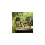 2 fauteuils acacia massif et textil�ne