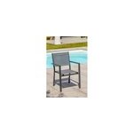 Lot de 2 fauteuils de jardin en alu toile plastifi�ee