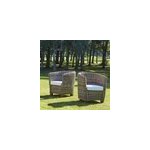 Lot 2 fauteuils de jardin kubu naturel