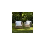 Lot 2 fauteuils de jardin kubu naturel