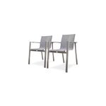 Lot de 2 fauteuils de jardin zahara