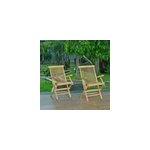 Lot de 2 fauteuils pliants en teck java