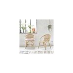 Lot de 2 fauteuils en rotin vintage