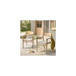 Lot de 2 fauteuils en teck massif