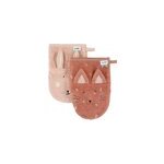 Lot de 2 gants de toilette mrs. cat et mrs. rabbit