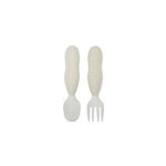 Lot de 2 pr� - couverts inox gris velours