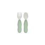 Lot de 2 pr� - couverts en inox vert sauge