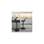 Lot de 2 tabourets de bar noir