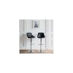 Lot de 2 tabourets de bar noir jasper