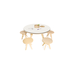 Lot de 2 tabourets en bois