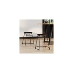 Lot de 2 tabourets en bois fonc� - barney