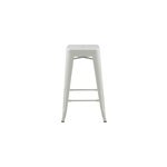 Lot de 2 tabourets pour �lot central 66 cm en m�tal blanc mat - indus