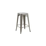 Lot de 2 tabourets pour �lot central 66 cm en m�tal chrome brillant - indus