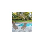 Lot de 2 transats fidgi en acacia gris
