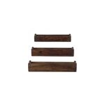 Lot de 3 boites en bois d'orme coloris