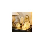 Lot de 3 boules en verre led blanc chaud, dco lumineuse  poser