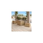 Lot de 3 coffres de jardin en bambou - vadella