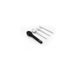 Lot de 3 couverts en inox (fourchette, couteau, cuillre) & pochette silicone