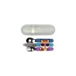 Lot de 3 couverts inox puzzle avec