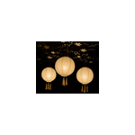 Lot de 3 lampions solaires blanc himalaya Lot de 3 lampions solaires blanc himalaya