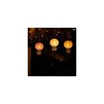 Lot de 3 lampions solaires multicolore shangri la
