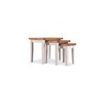 Lot de 3 sellettes bois blanc - théomine Lot de 3 sellettes bois blanc - théomine