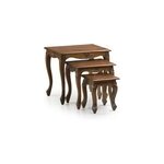 Lot de 3 sellettes bois marron -
