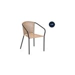 Lot de 4 fauteuil en jardin en r�sine tress�e imitation rotin cocos - jardiline