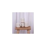 Lot de 4 mugs jaspe 35 cl beige