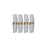 Lot de 4 ronds de serviettes feuilles