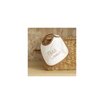 Lot de 6 bavoirs naissance beige