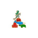Lot de 6 figurines en bois monde marin