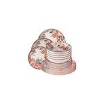 Lot d'assiettes 18 pièces pink flor Lot d'assiettes 18 pièces pink flor