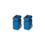 Lot de deux poubelles bleues