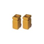 Lot de deux poubelles jaunes