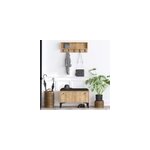 Luana meuble d'entre avec meuble  chaussures banquette et vestiaire mural en b