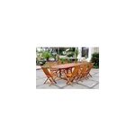 Lubok - salon de jardin extensible avec table ovale 8 places en teck huilé Lubok - salon de jardin extensible avec table ovale 8 places en teck huilé