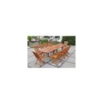 Lubok - salon de jardin extensible avec table rectangle 10 places en teck huilé Lubok - salon de jardin extensible avec table rectangle 10 places en teck huilé