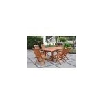 Lubok - salon de jardin extensible avec table rectangle 6 places en teck huilé Lubok - salon de jardin extensible avec table rectangle 6 places en teck huilé