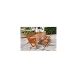 Lubok salon de jardin teck huilé 8 personnes - table rectangle + 8 chaises Lubok salon de jardin teck huilé 8 personnes - table rectangle + 8 chaises