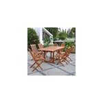 Lubok table rectangulaire 4 chaises et 2 fauteuils en teck huil�