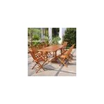 Lubok table rectangulaire 6 chaises et 2 fauteuils en teck huil�