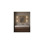 Lucky - miroir mural en bois massif de manguier 60x60 cm