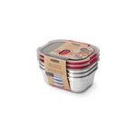 Lunch box en inox micro - ondable - set de 3 x 600ml