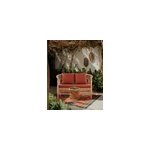 Lusso - canap� de jardin 2 places en rotin, coussin amovible
